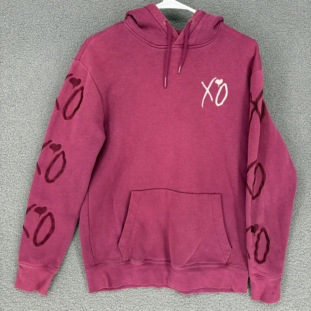 H&M The Weeknd XO Panther Snake Graphic Hoodie Maroon Small